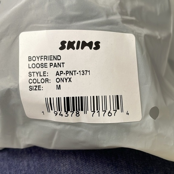 Skims Boyfriend Loose Pant Black Onyx Loungewear Medium​ - Picture 13 of 13